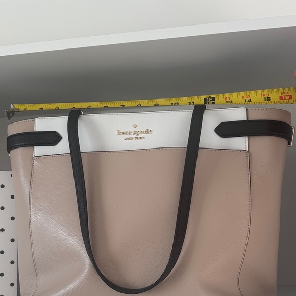 Kate Spade Bundle- Tan and Black Tote and Kate Spade Notebook - Picture 14 of 15
